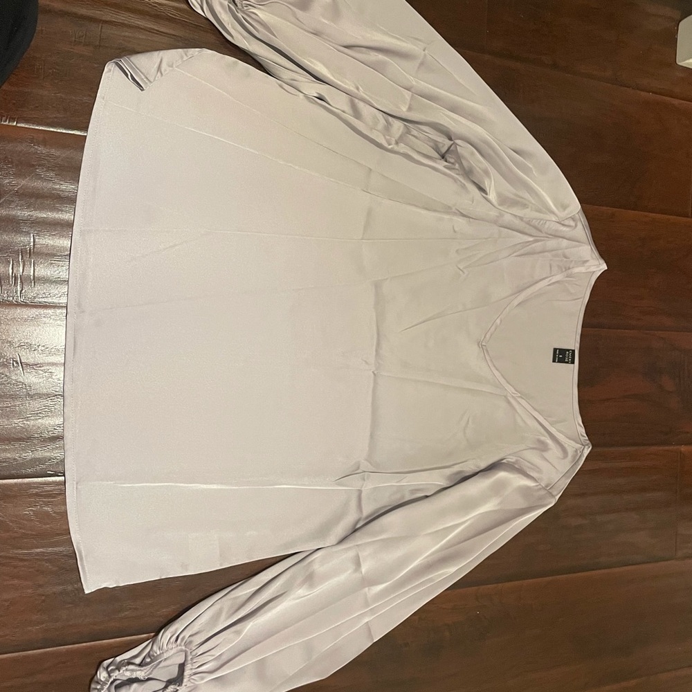 Grey satin blouse
